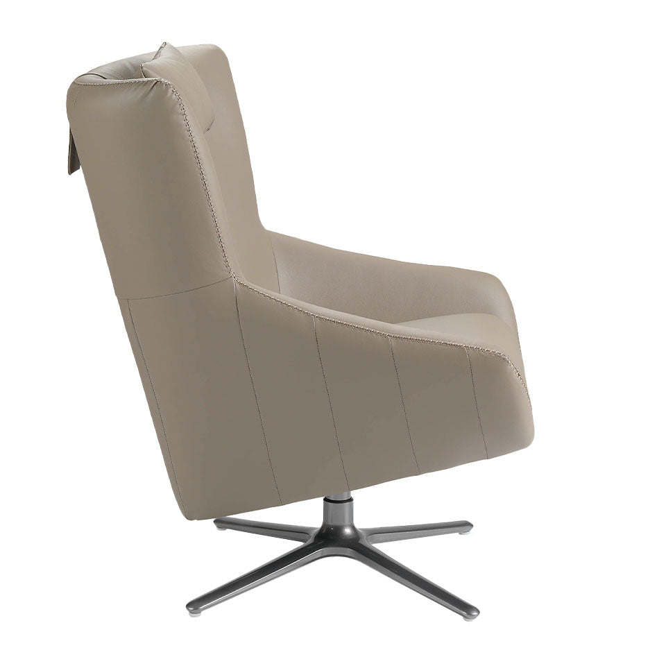 Sillón giratorio de piel ecológica con cojín Angel Cerdá