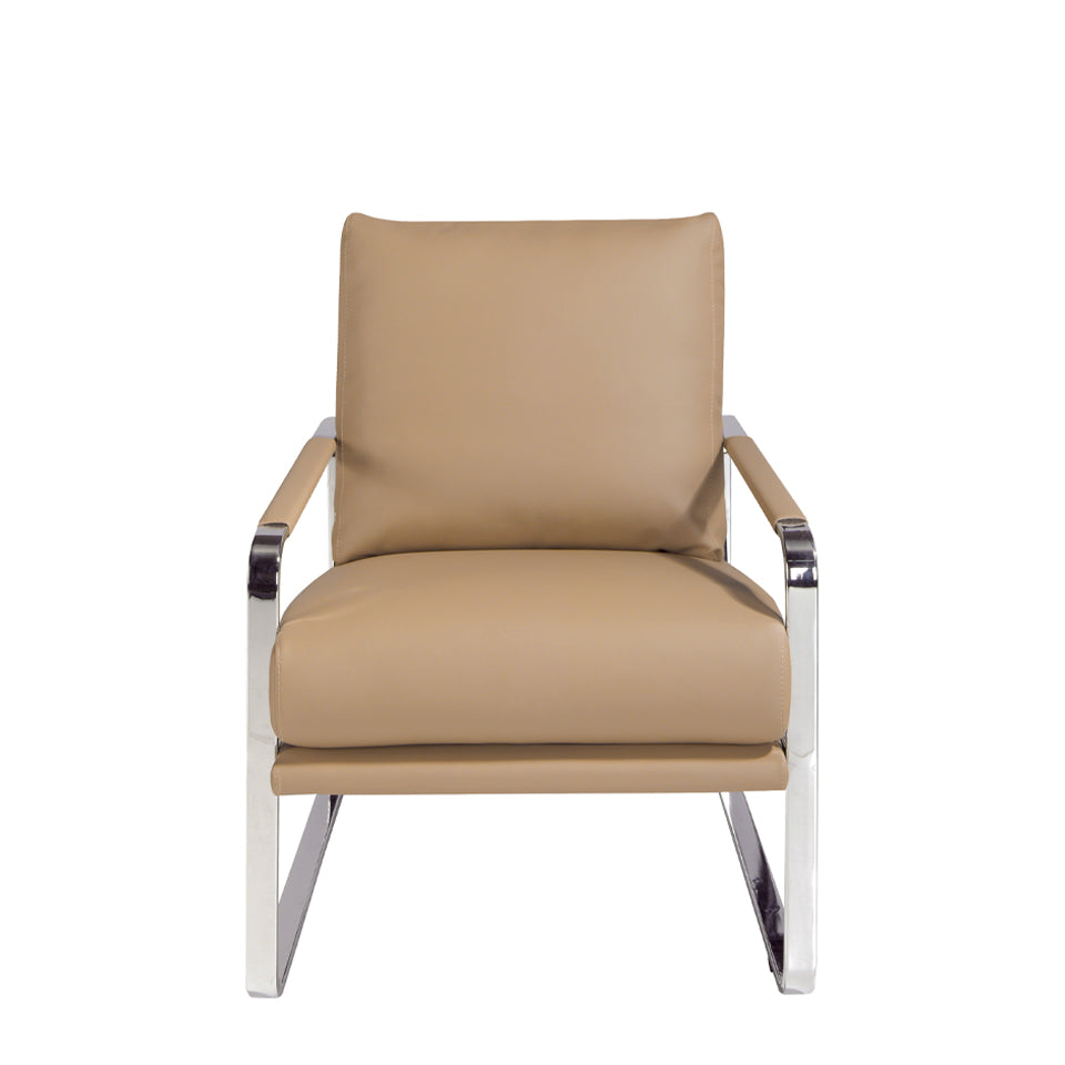Sillón tapizado en eco-cuero Mink de Angel Cerdá