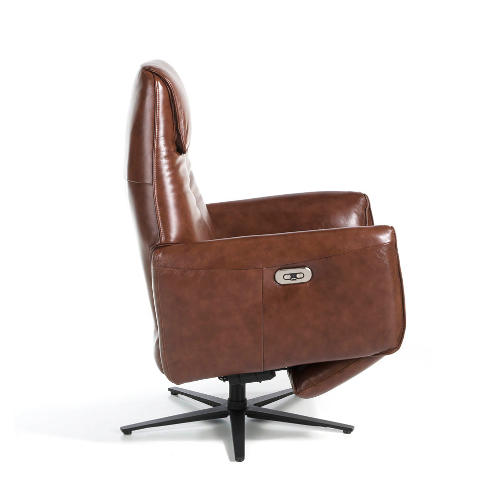 Sillón giratorio de piel con mecanismos de relajación Angel Cerdá