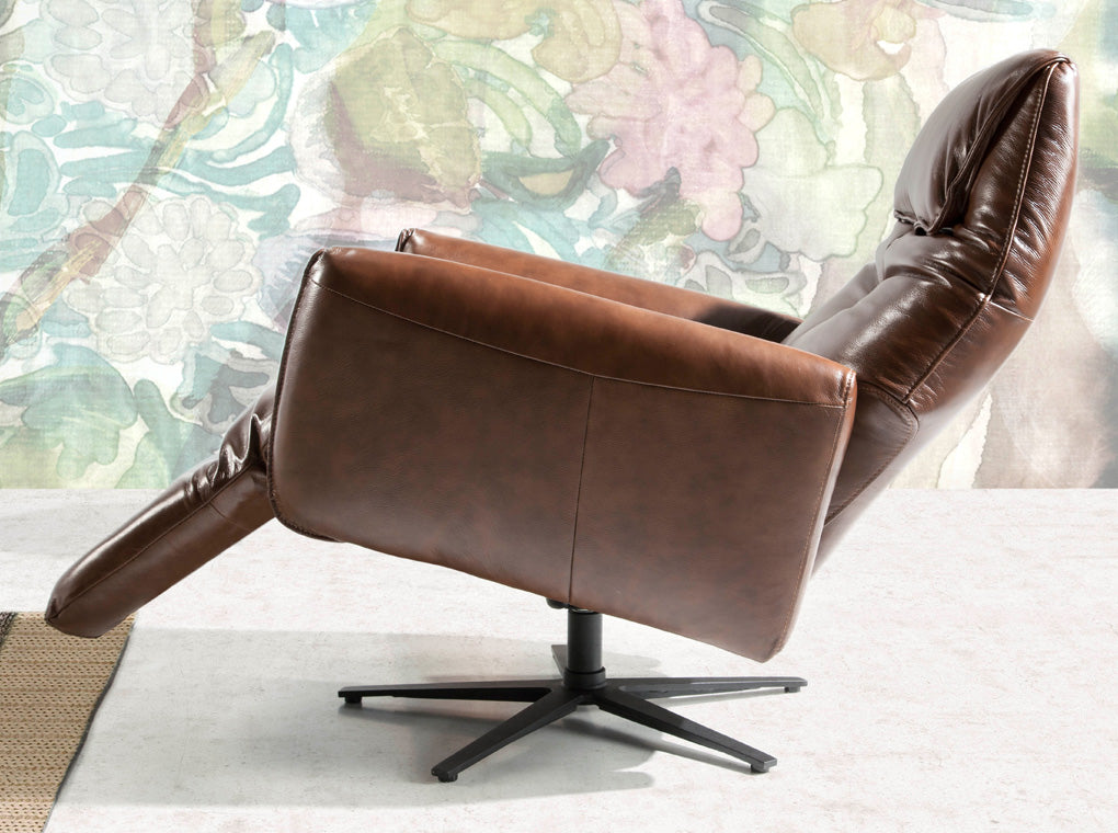 Sillón giratorio de piel con mecanismos de relajación Angel Cerdá