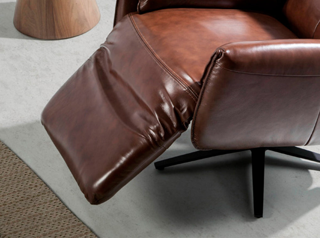 Sillón giratorio de piel con mecanismos de relajación Angel Cerdá