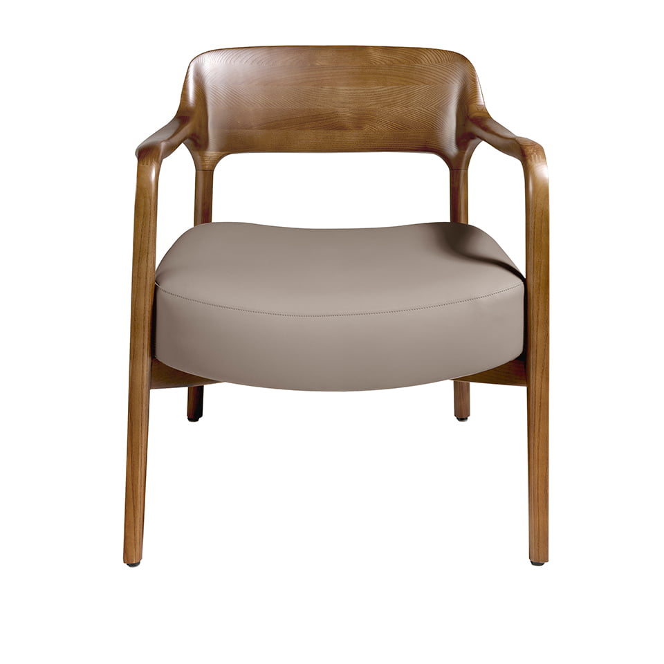 Sillón tapizado con piel ecológica de visón de Angel Cerdá