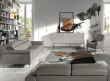 Sillón Chester de piel gris oscuro con estructura de madera de nogal de Angel Cerdá