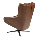 Sillón giratorio de piel con cojín desmontable Angel Cerdá