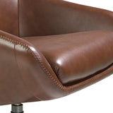 Sillón giratorio de piel con cojín desmontable Angel Cerdá