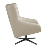 Sillón giratorio de piel con cojín desmontable Angel Cerdá