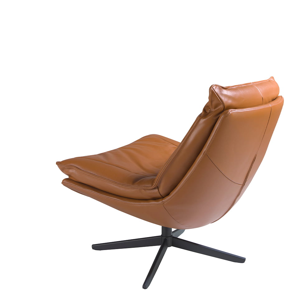 Sillon Giratoria de Cuero Marrón Earth Clay Angel Cerdá