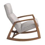 Sillón con balancín de tela gris Angel Cerdá