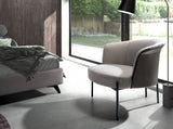 Sillón de diseño moderno de tela y piel ecológica Angel Cerdá