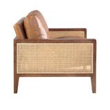 Sillón de piel marrón con diseño moderno Angel Cerdá