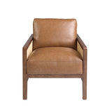 Sillón de piel marrón con diseño moderno Angel Cerdá