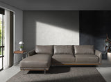 Sofá Chaise Longue de Cuero de Vaca Gris Oscuro Angel Cerdá