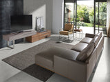 Sofá Chaise Longue de Cuero de Vaca Gris Oscuro Angel Cerdá