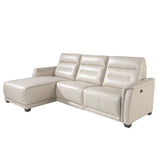 Sofá Chaise Longue Tapizado en Cuero con Mecanismo de Relajación Angel Cerdá.