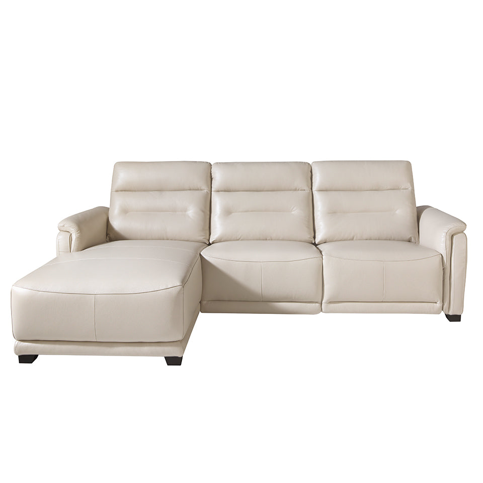 Sofá Chaise Longue Tapizado en Cuero con Mecanismo de Relajación Angel Cerdá.