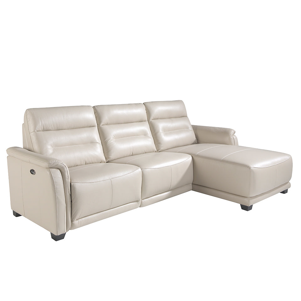 Sofá Chaise Longue de Cuero con Mecanismo de Relajación Angel Cerdá