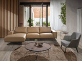 Sofá Chaise Longue Tapizado en Piel Arena Angel Cerdá