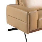 Sofá Chaise Longue Tapizado en Piel Arena Angel Cerdá