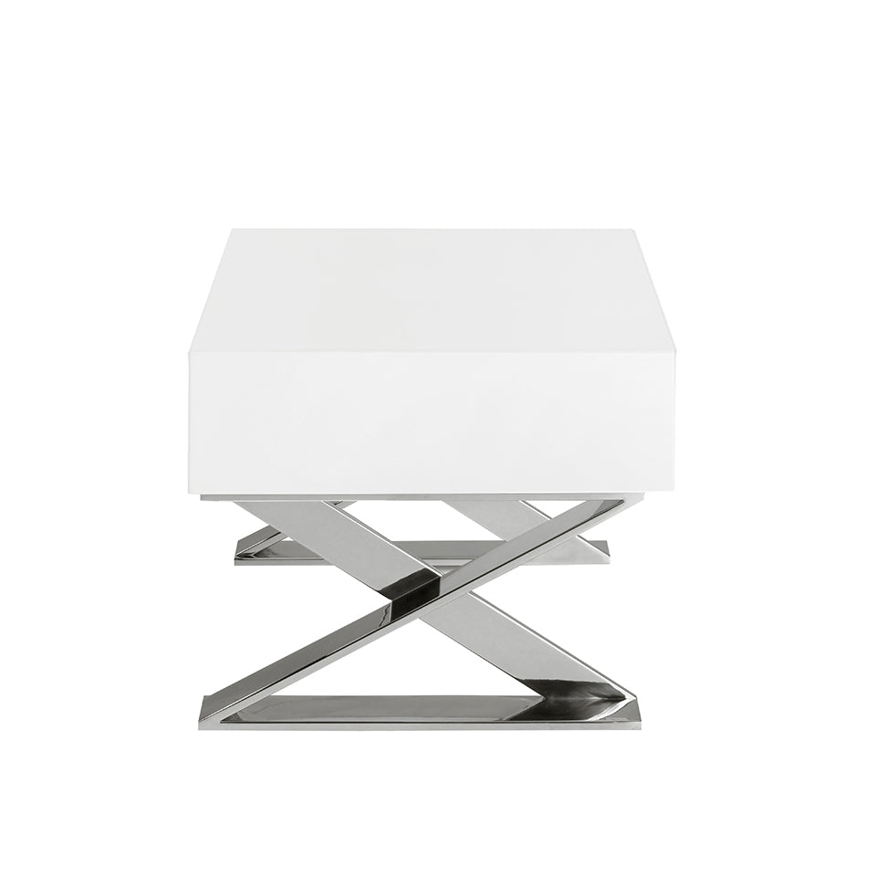 Mesa de noche con patas de lámina de acero Angel Cerdá