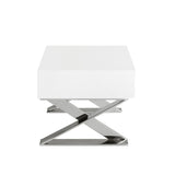 Mesa de noche con patas de lámina de acero Angel Cerdá