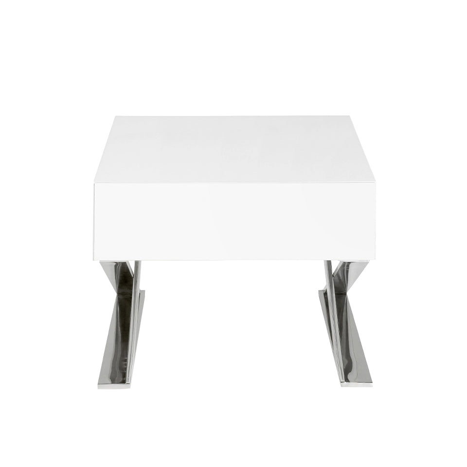 Mesa de noche con patas de lámina de acero Angel Cerdá