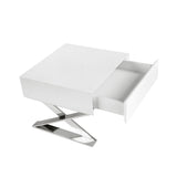 Mesa de noche con patas de lámina de acero Angel Cerdá