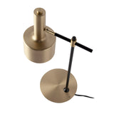 Lámpara de mesa de aluminio dorado y acero negro Angel Cerdá