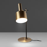 Lámpara de mesa de aluminio dorado y acero negro Angel Cerdá