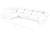 El sofá con chaise longue de cuero negro de vaca Angel Cerdá.