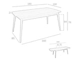 Mesa de comedor extensible de nogal Angel Cerdá