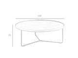 Mesa de café de nogal con soporte metálico Angel Cerdá