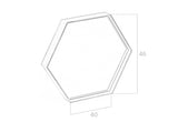 Espejo hexagonal de nogal de Angel Cerdá