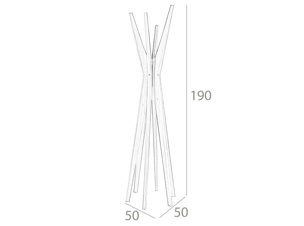 Soporte para Ropa de Madera de Nogal con Diseño Moderno