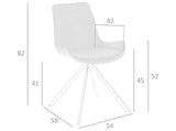 Silla de mesa Vienna tapizada en tela gris Angel Cerdá.