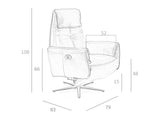 Sillón giratorio de piel con mecanismos de relajación Angel Cerdá