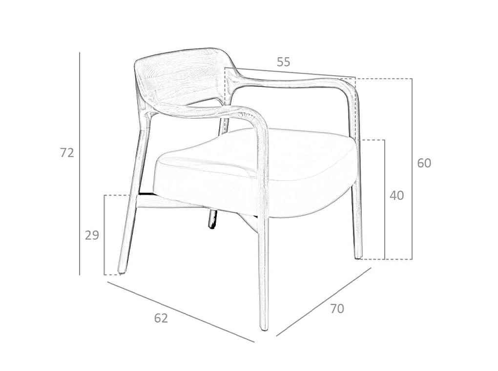 Sillón tapizado con piel ecológica de visón de Angel Cerdá