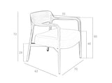Sillón tapizado con piel ecológica de visón de Angel Cerdá
