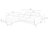 Sofá Chaise Longue de Cuero Gris Oscuro con Mecanismo de Relajación Angel Cerdá