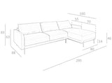 Sofá Chaise Longue de Cuero de Vaca Gris Oscuro Angel Cerdá
