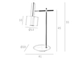 Lámpara de mesa de aluminio dorado y acero negro Angel Cerdá