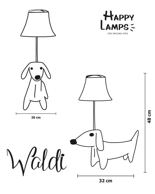 Lampara de mesa Waldi the Dachshund
