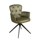 Silla giratoria verde con patas negras | Luxet.es
